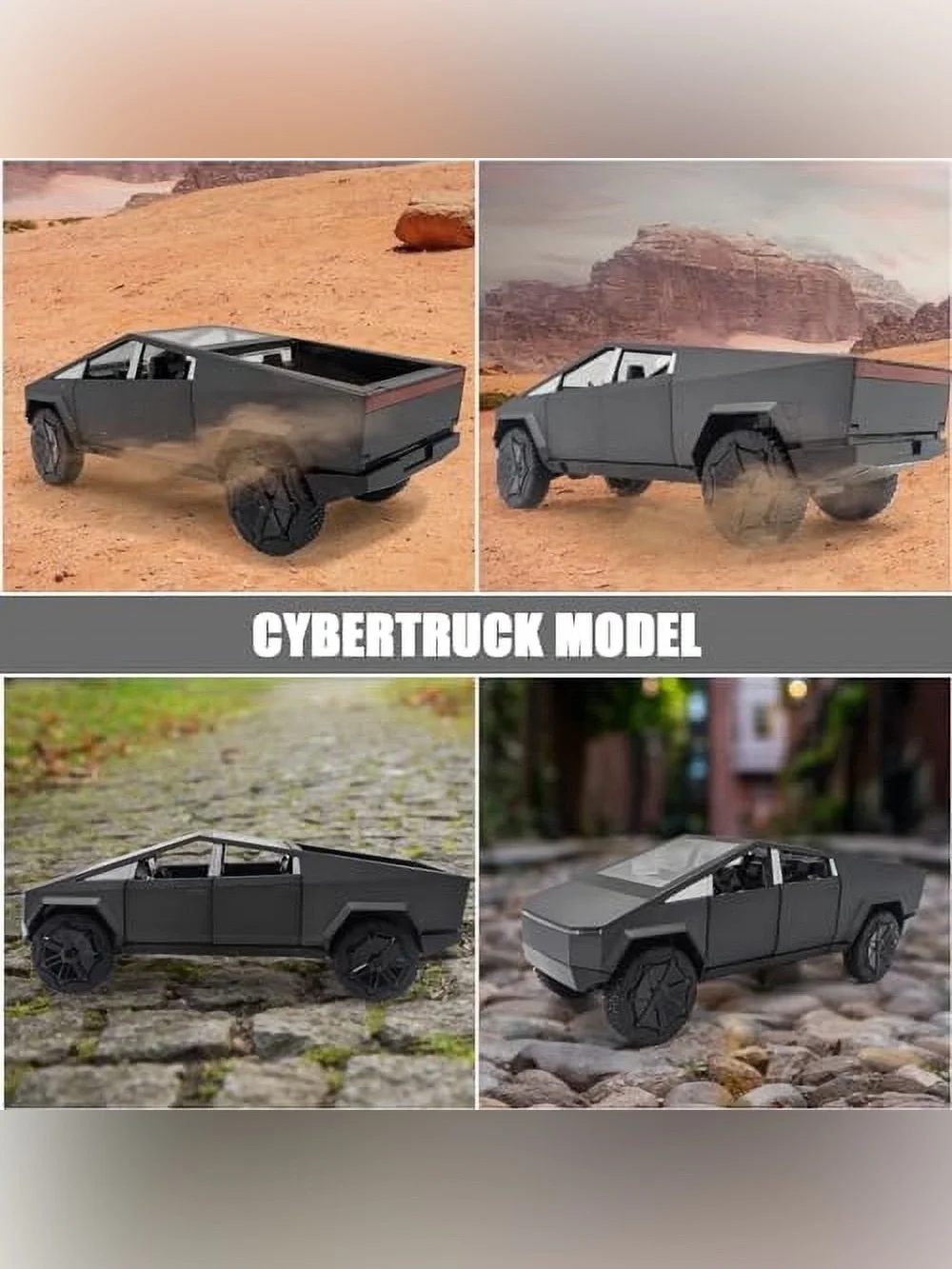 NEW Cybertruck Model: 1/24 Diecast Metal Toy Truck with Lights and Sounds